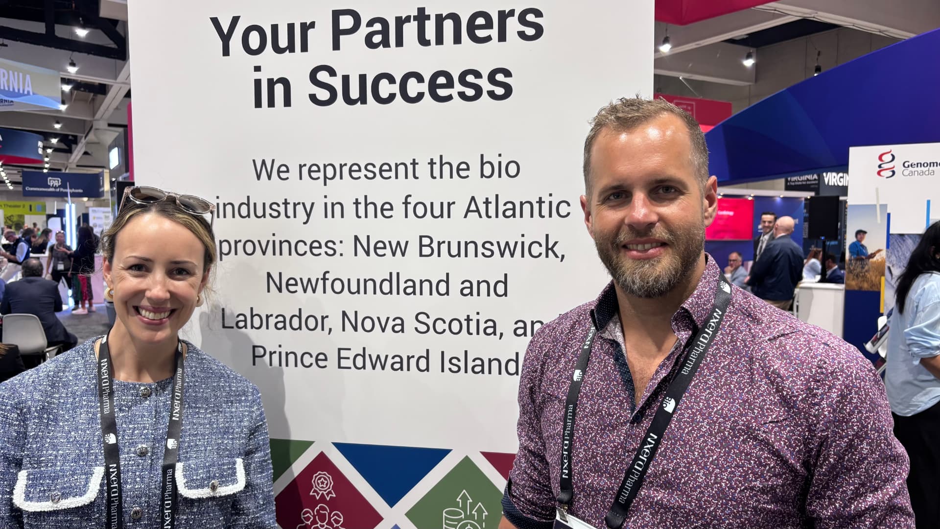Emergence delegates at the Atlantic Canada booth, BIO 2026